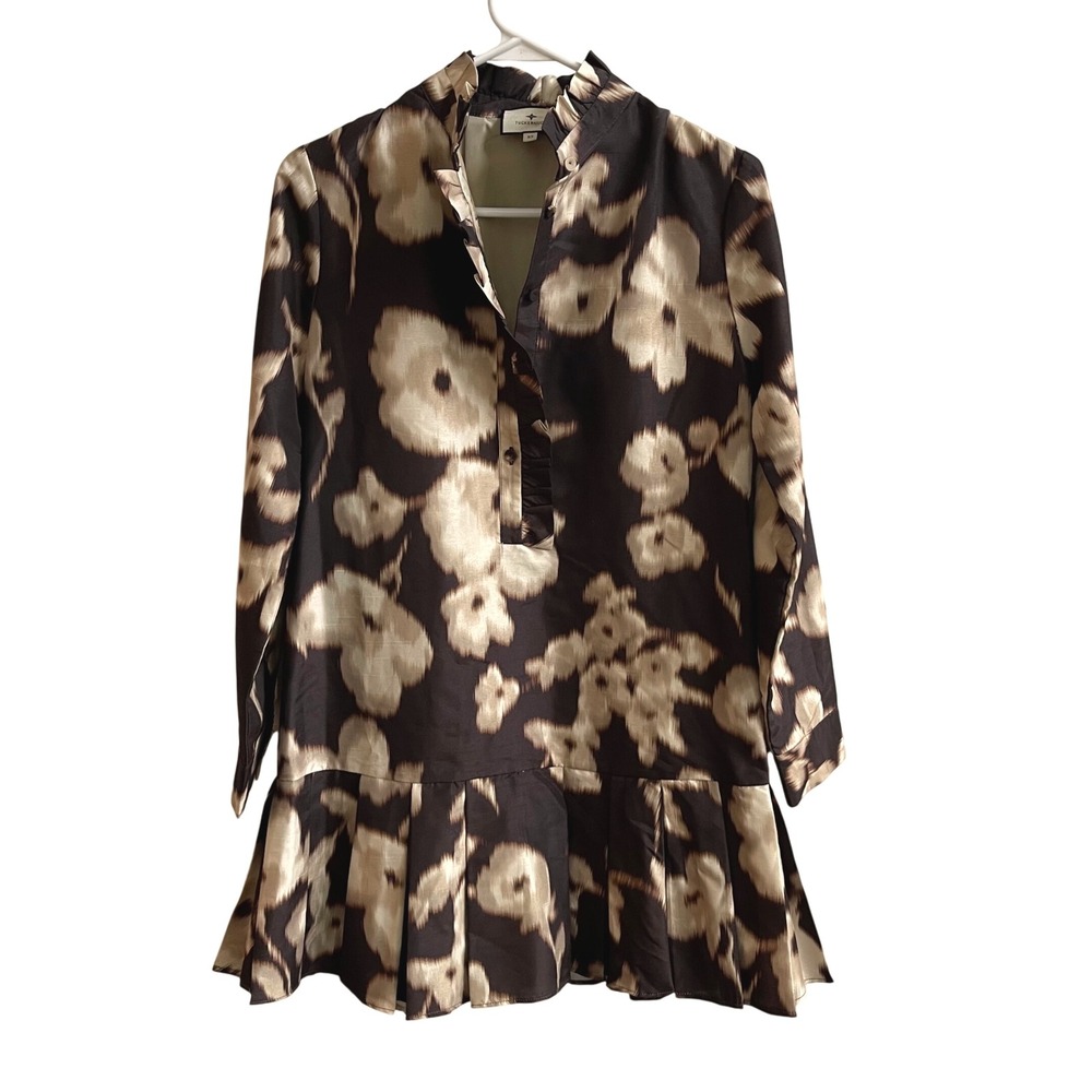 Tuckernuck Black and Cream Floral Long Sleeve Dress - Picture 4 of 13